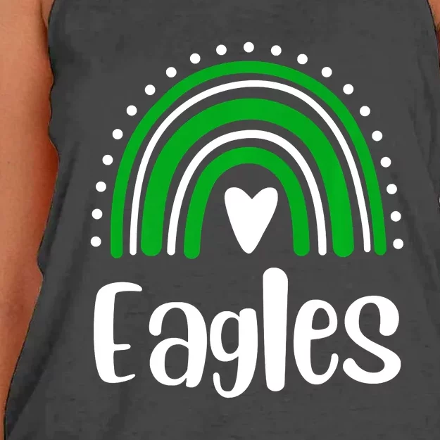 Eagles Rainbow Women's Knotted Racerback Tank