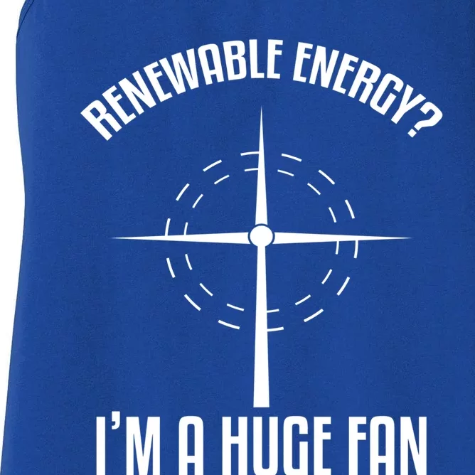 Environtal Renewable Energy I'm A Huge Fan Earth Day Cute Gift Women's Racerback Tank