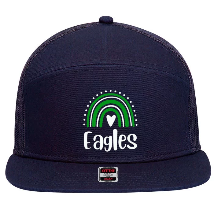 Eagles Rainbow 7 Panel Mesh Trucker Snapback Hat