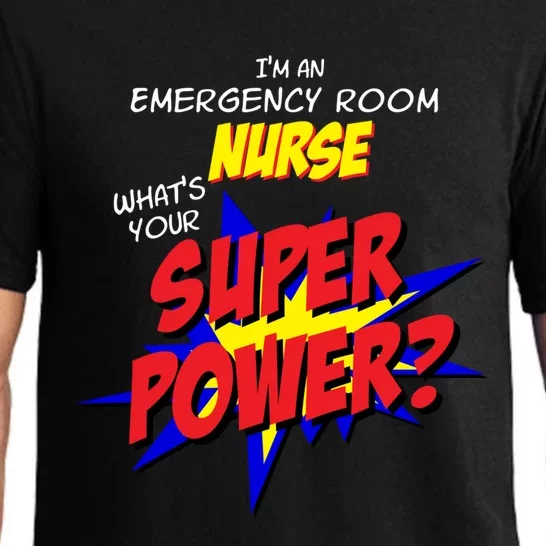 Emergency Room Er Nursing Scrubs Superhero Nurse Superpower Gift Pajama Set