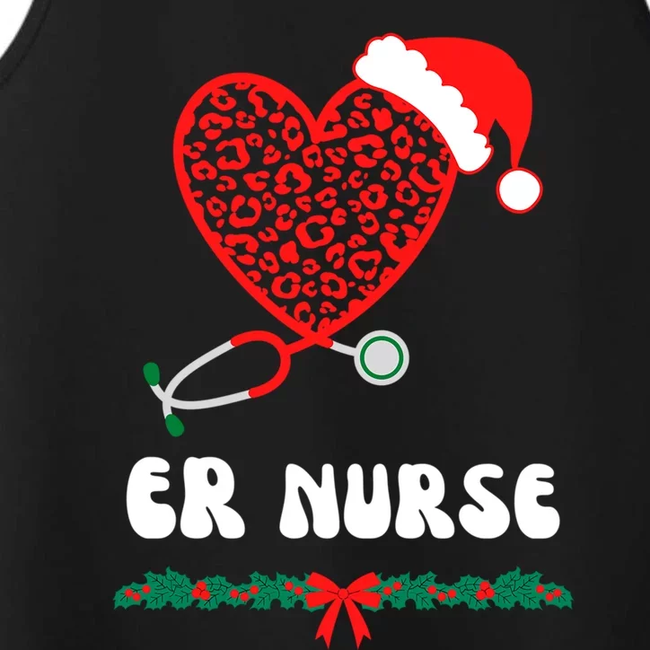 Emergency Room Er Nurse Christmas Holidays Xmas Nursing Funny Gift Performance Tank