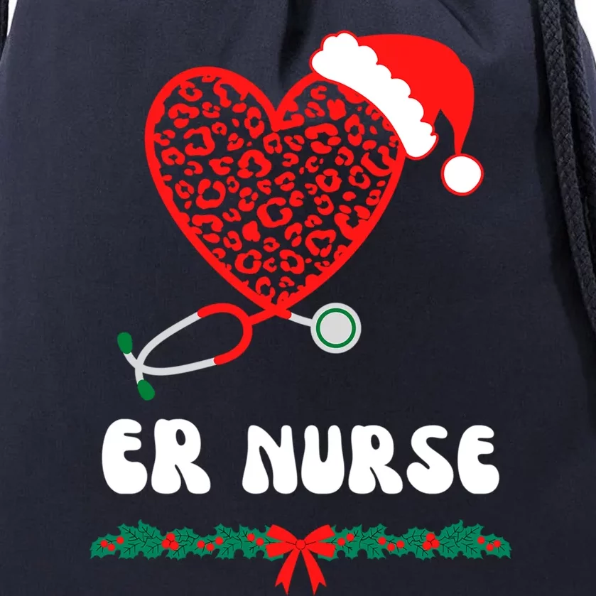 Emergency Room Er Nurse Christmas Holidays Xmas Nursing Funny Gift Drawstring Bag