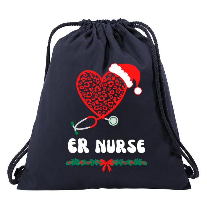 Emergency Room Er Nurse Christmas Holidays Xmas Nursing Funny Gift Drawstring Bag