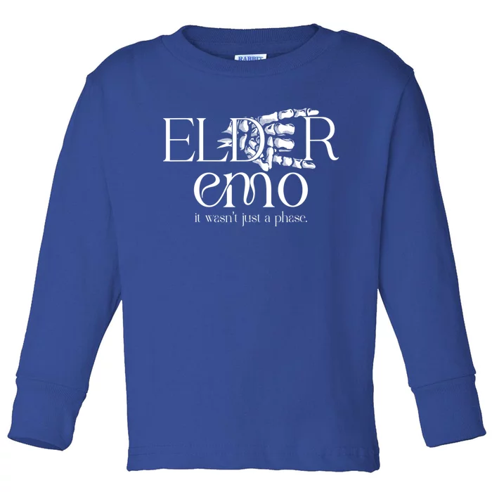 Emo Rock Elder Emo Ska Pop Punk 2000s Music Toddler Long Sleeve Shirt