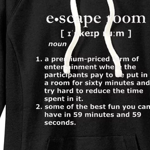 Escape Room Funny Definition Women's Fleece Hoodie