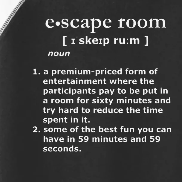 Escape Room Funny Definition Toddler Fine Jersey T-Shirt