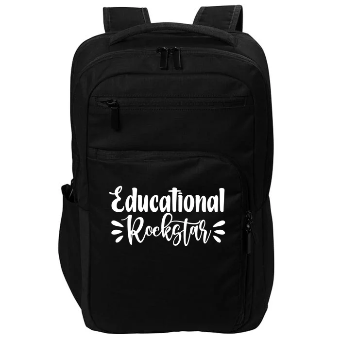 Educational Rockstar Funny Graphic Teacher Tee Gift Impact Tech Backpack