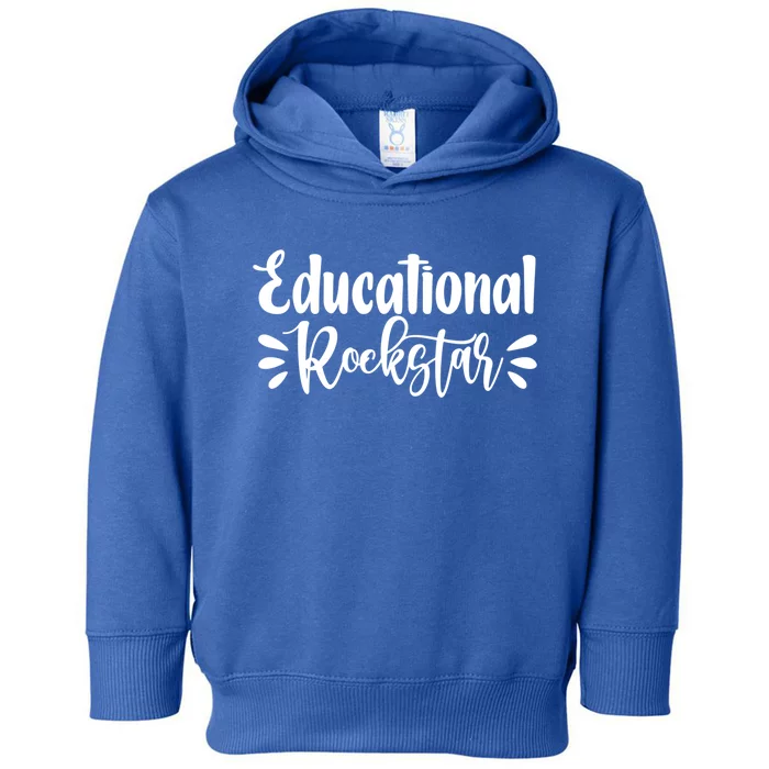 Educational Rockstar Funny Graphic Teacher Tee Gift Toddler Hoodie