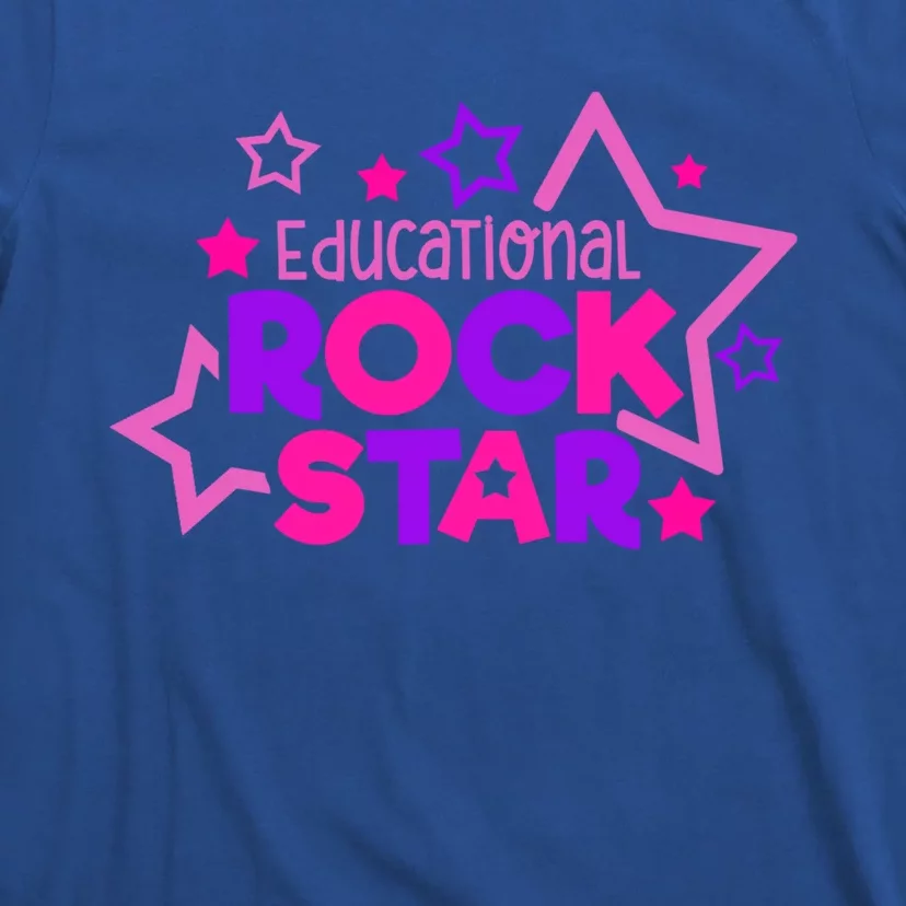 Educational Rockstar Funny Teacher Back To School Joke Quote Cute Gift T-Shirt