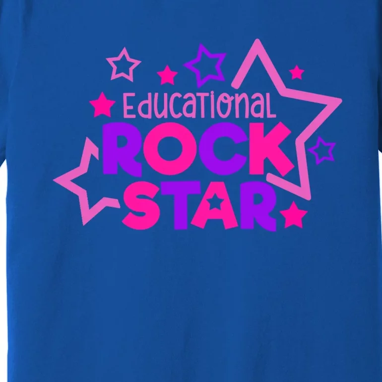 Educational Rockstar Funny Teacher Back To School Joke Quote Cute Gift Premium T-Shirt