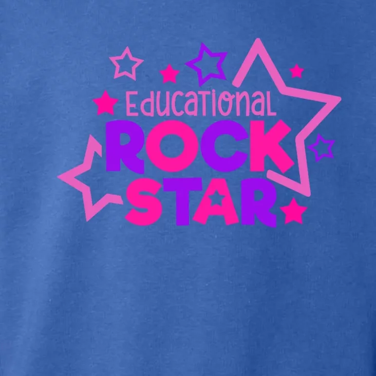 Educational Rockstar Funny Teacher Back To School Joke Quote Cute Gift Toddler Hoodie