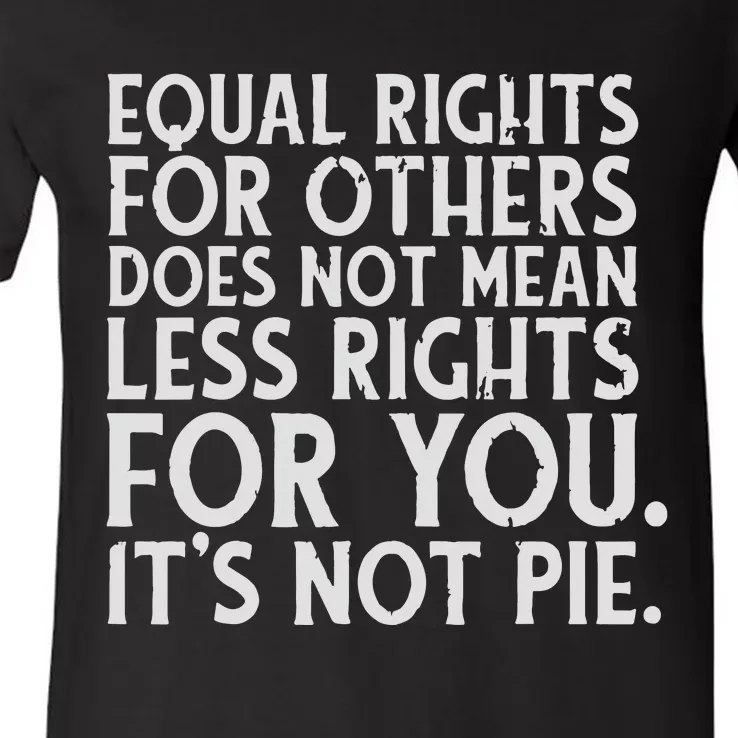 Equal Rights For Others It's Not Pie | Equality Tee V-Neck T-Shirt