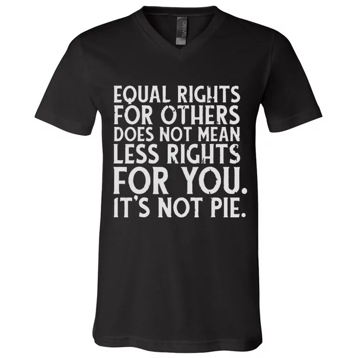 Equal Rights For Others It's Not Pie | Equality Tee V-Neck T-Shirt