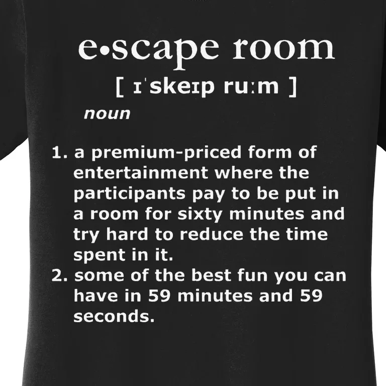 Escape Room Funny Definition Women's T-Shirt