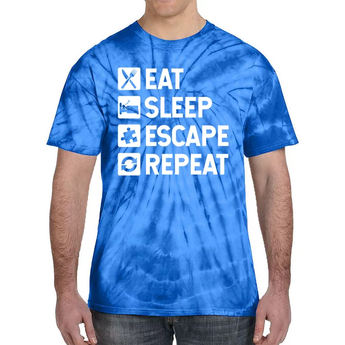 Escape Room Game Eat Sleep Escape Repeat Cute Gift Tie-Dye T-Shirt