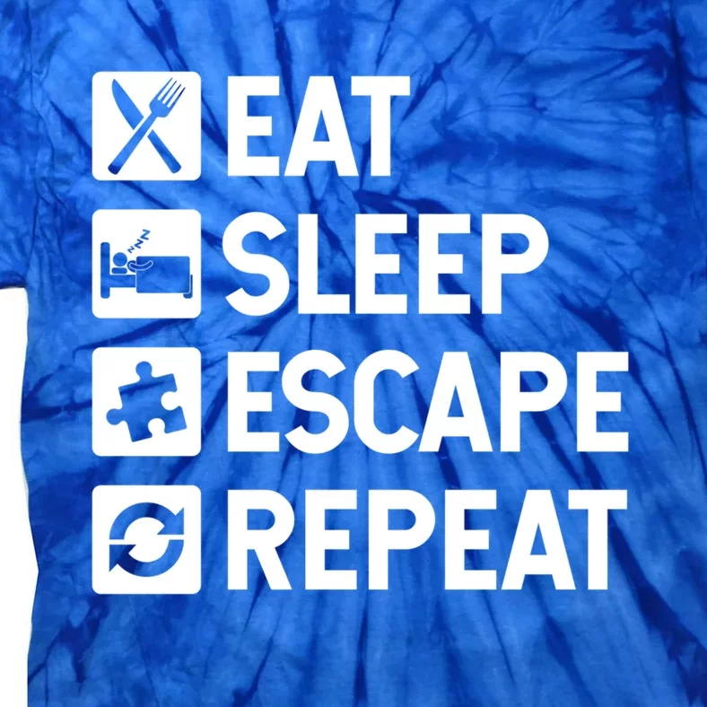 Escape Room Game Eat Sleep Escape Repeat Cute Gift Tie-Dye T-Shirt