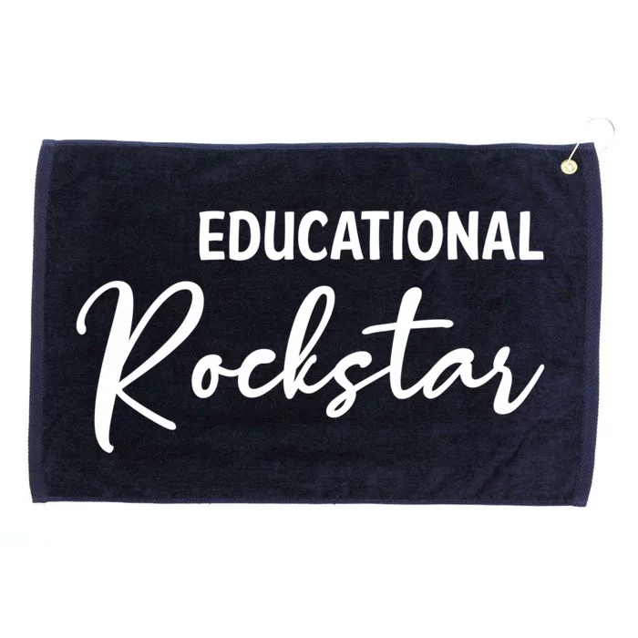 Educational Rockstar Great Gift Grommeted Golf Towel