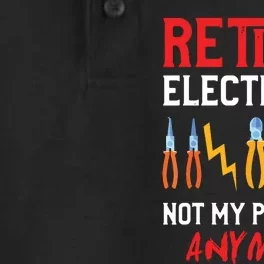 Electrician Retirement Gift Funny Retired Electrician Dry Zone Grid Performance Polo