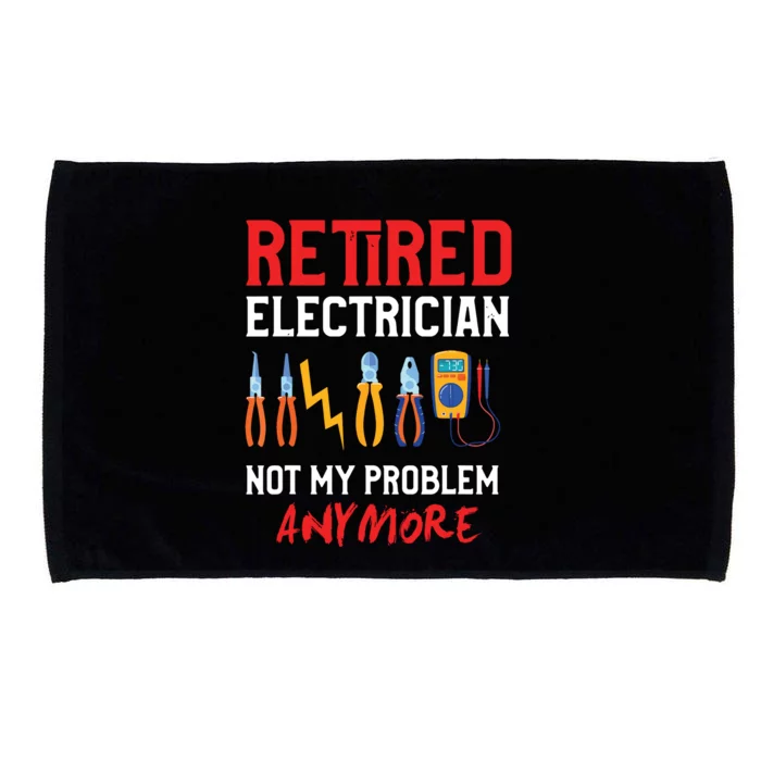 Electrician Retirement Gift Funny Retired Electrician Microfiber Hand Towel