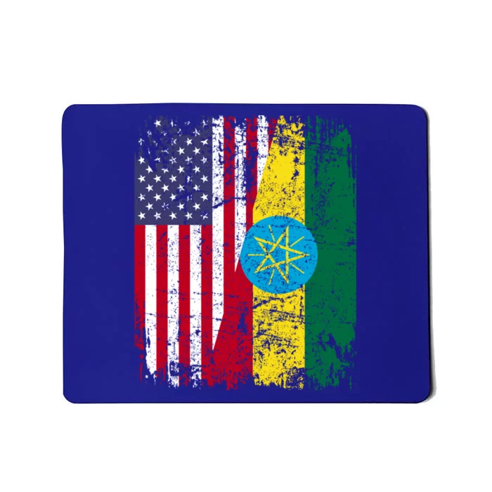 Ethiopian Roots Half American Flag Ethiopia Great Gift Mousepad