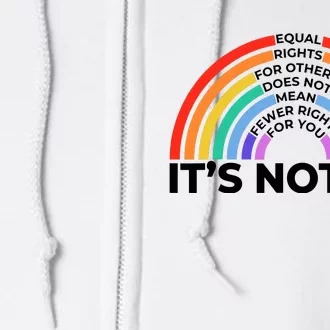 Equal Rights It’S Not Pie Lgbt Rainbow Full Zip Hoodie