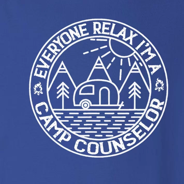 Everyone Relax IM A Camp Counselor Retro Camp Counselor Toddler Long Sleeve Shirt