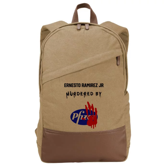 Ernesto Ramirez Jr Murdered By Pfizer Cotton Canvas Backpack