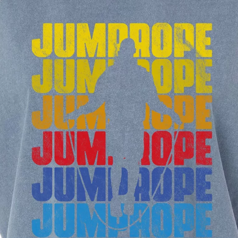 Expert Rope Jumper Retro Cardio Exercise Jumprope Lover Gift Garment-Dyed Women's Muscle Tee