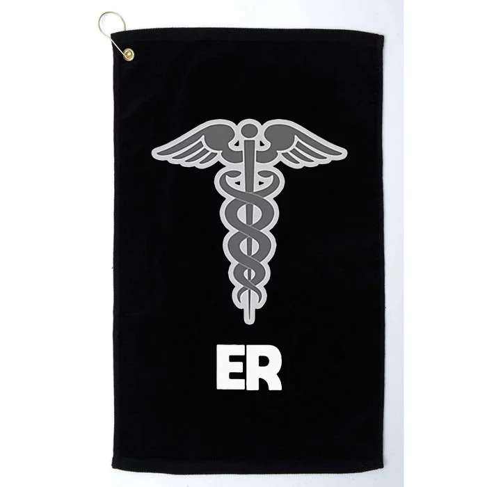 Emergency Room Nurse Caduceus Symbol Platinum Collection Golf Towel