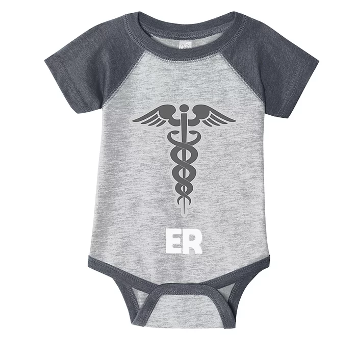 Emergency Room Nurse Caduceus Symbol Infant Baby Jersey Bodysuit