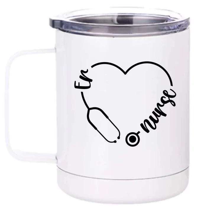 Emergency Room Nurse Essentials Er Nurse Accessoires Gift Front & Back 12oz Stainless Steel Tumbler Cup