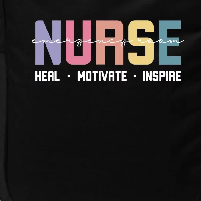 Emergency Room Nurse Love Inspire Heal Registered Nurses Cute Gift Impact Tech Backpack