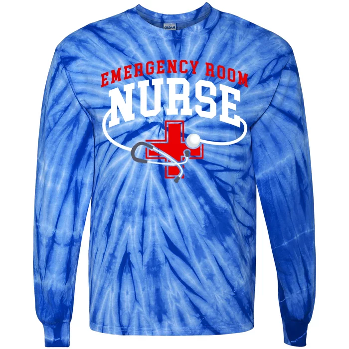 Emergency Room Nurse (Er) Gift Crewneck Gift Tie-Dye Long Sleeve Shirt