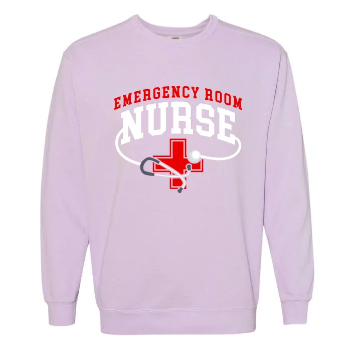 Emergency Room Nurse (Er) Gift Crewneck Gift Garment-Dyed Sweatshirt