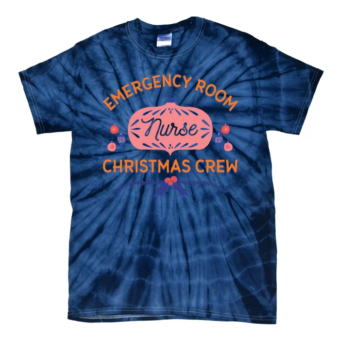 Emergency Room Nurse Christmas Crew Tie-Dye T-Shirt