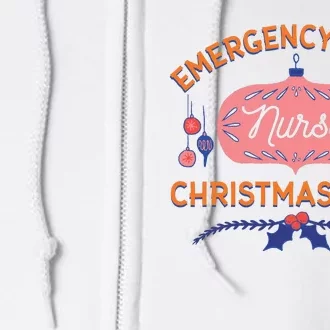 Emergency Room Nurse Christmas Crew Full Zip Hoodie