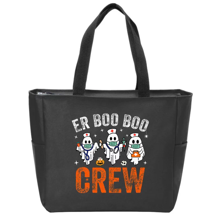 Emergency Room Nurse Crew Funny Halloween ER Nurse Costume Zip Tote Bag