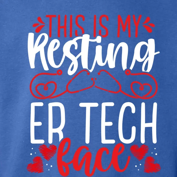 Emergency Room Nurse Resting Er Tech Face Er Nursing Cute Gift Toddler Hoodie