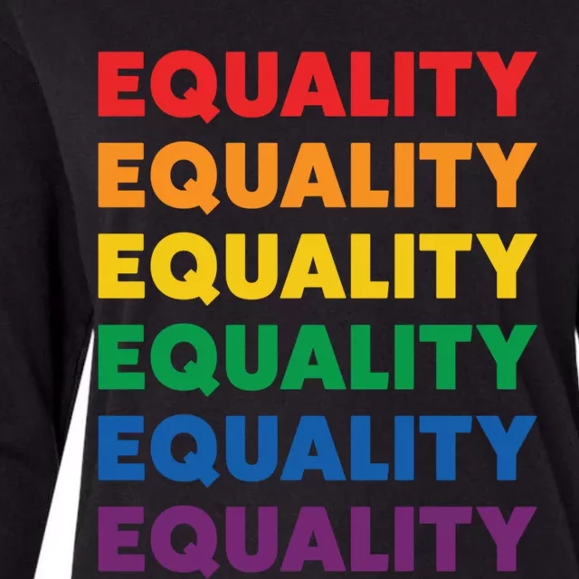 Equality Rainbow Pride Gift Womens Cotton Relaxed Long Sleeve T-Shirt