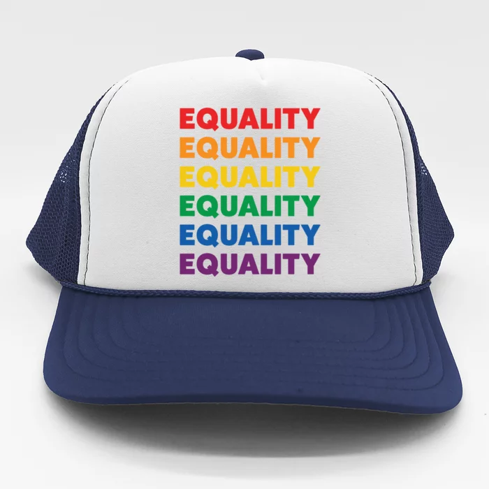 Equality Rainbow Pride Gift Trucker Hat