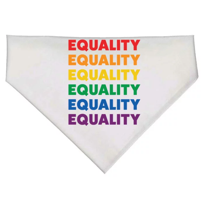 Equality Rainbow Pride Gift USA-Made Doggie Bandana