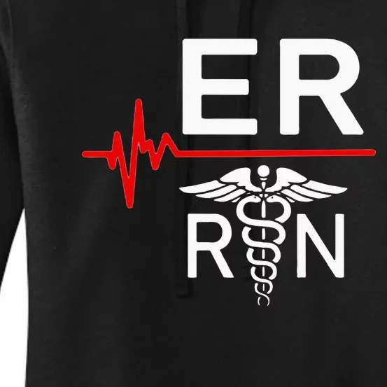 Emergency Room Registered Nurse Gift ER Heartbeat Women's Pullover Hoodie