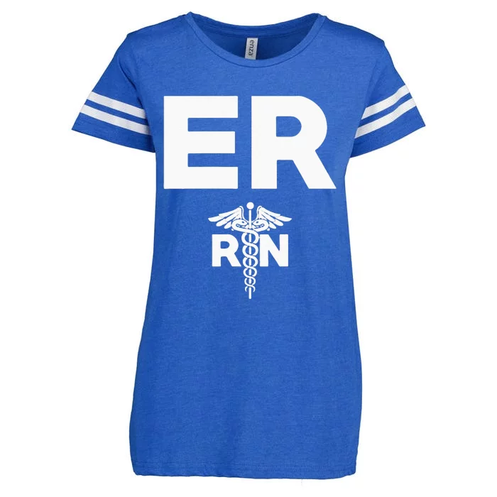 Emergency Room Registered Nurse Hospital RN Staff Enza Ladies Jersey Football T-Shirt