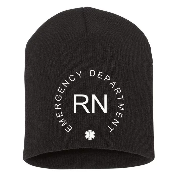 Emergency Room Registered Nurse Hospital RN Staff Short Acrylic Beanie