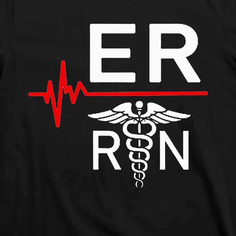 Emergency Room Registered Nurse Gift Er Heartbeat T-Shirt