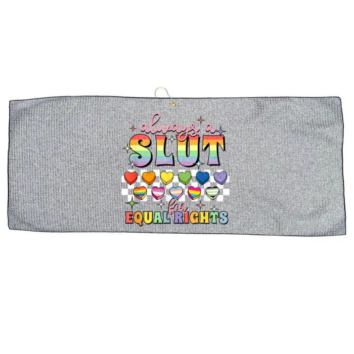 Equal Rights Rainbow Pride Rights Lgbtq Large Microfiber Waffle Golf Towel