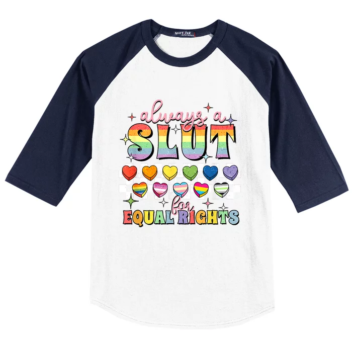 Equal Rights Rainbow Pride Rights Lgbtq Baseball Sleeve Shirt