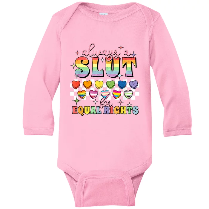 Equal Rights Rainbow Pride Rights Lgbtq Baby Long Sleeve Bodysuit