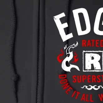 Edge Rated R Superstar Done It All Won It All Wrestler Full Zip Hoodie