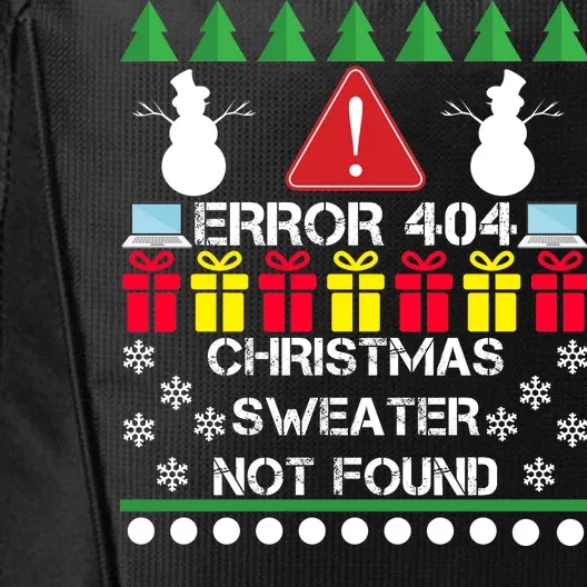 ERROR 404 Christmas Sweater Not Found City Backpack